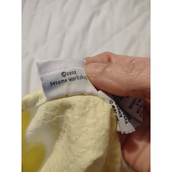 Vintage Y2K Sesame Street Butter Yellow Cardigan 18 Months Lettuce Trim - Picture 3 of 5